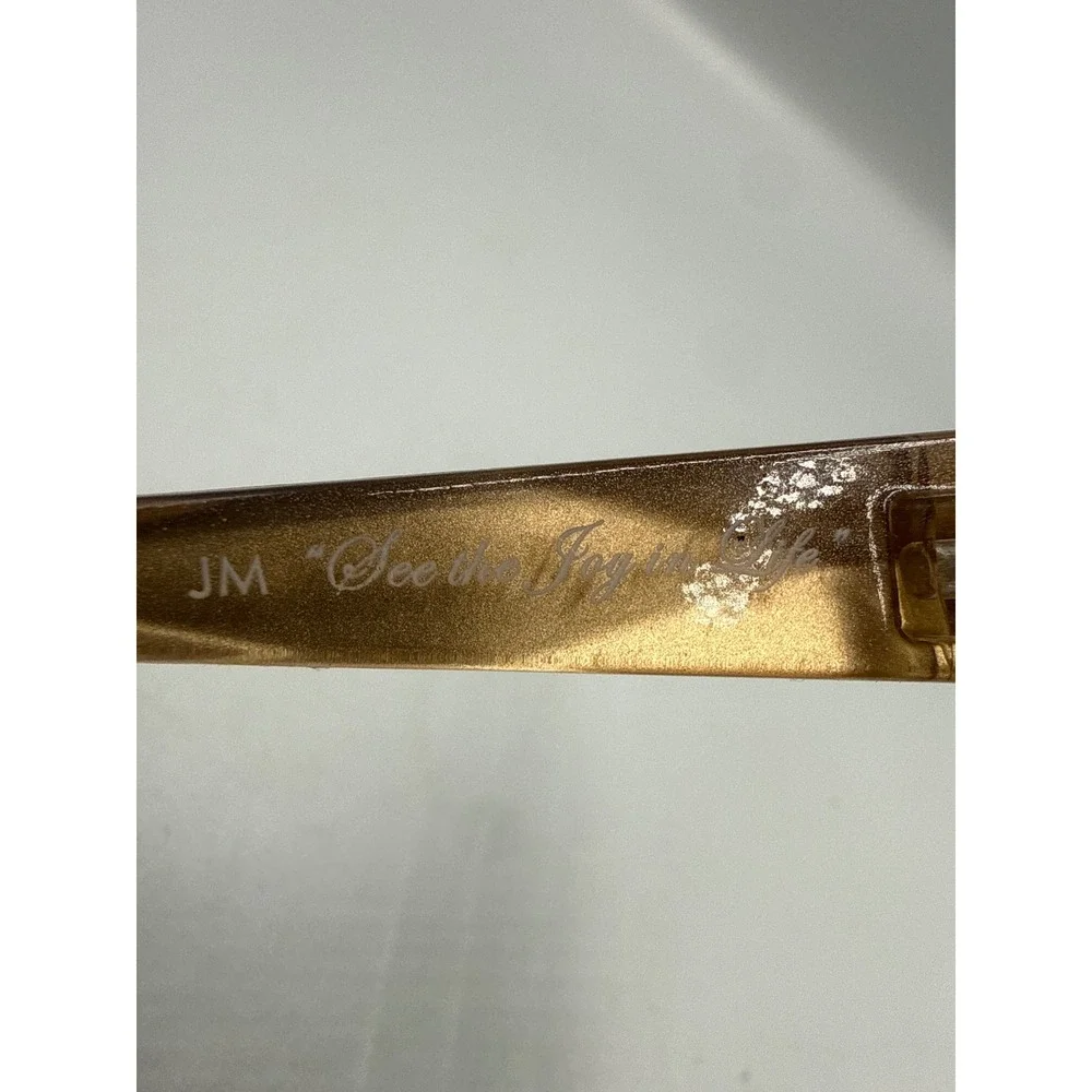 Joy Mangano Purple Gold Reading Glasses Frames +2.00 Bifocal See the Joy in Life